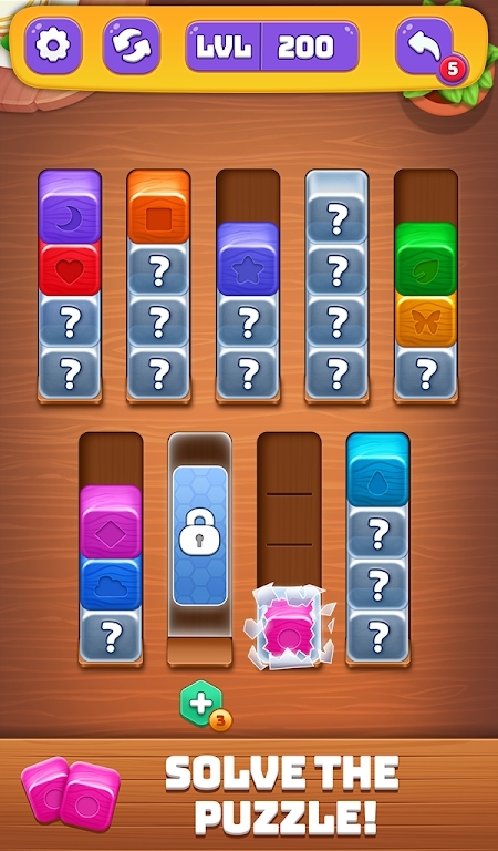 木头方块颜色分类3D游戏