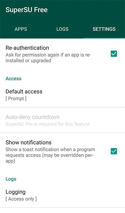 supersu权限管理root下载